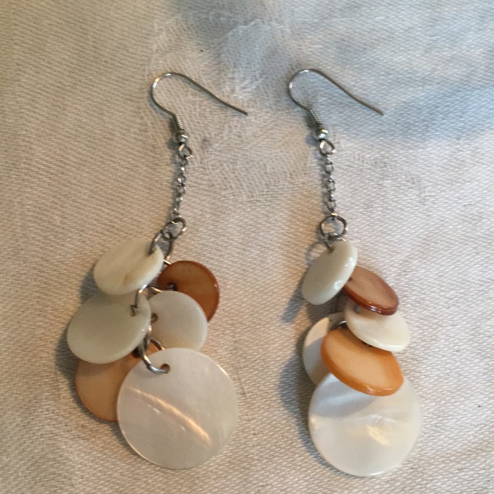 Shell Inspired Statement Earrings - image 1